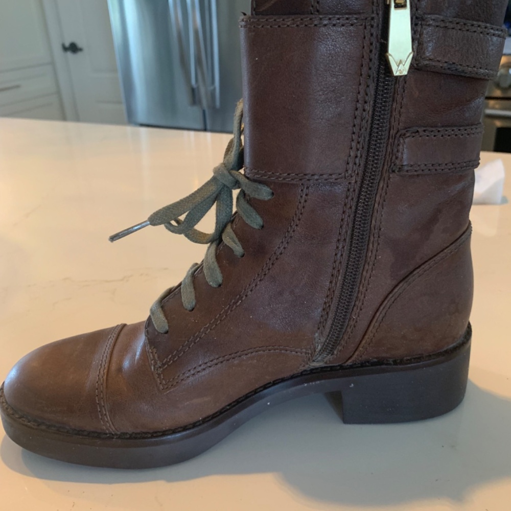 Bottes cuir brun grandeur 6 - Excellente condition - WHAT FOR - Picture 4 of 5